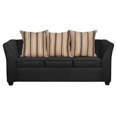 RUZAM MOBEL - SOFA DIVEAN 3 CUERPOS NEGRO LINO