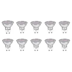 OSRAM LEDVANCE - Set 10 Ampolletas OSRAM LEDANCE PAR16 GU10 4W= 50 W Luz Fria