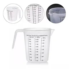 GENERICO - Jarra Medidora 1 Litro Cocina Repostería Pastelería Plastica