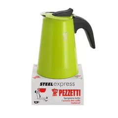 PEZZETTI - Cafetera Steel Express 6 Tazas Pistacho