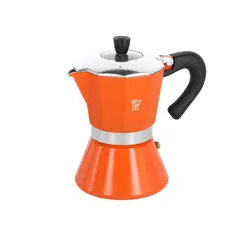 PEZZETTI - Cafetera Bellexpress 6 Tazas Naranja.