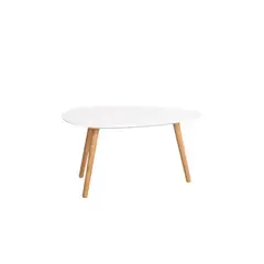 GENERICO - Mesa de Centro Elipse Madera Blanco