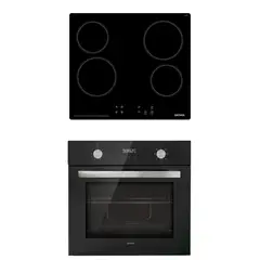 GRONER - Kit Horno Encimera Black Digital 4Q