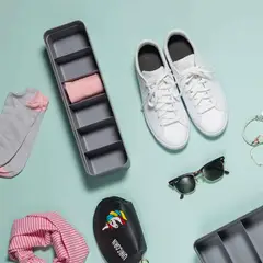 OU - Organizador De Cajón Closet Logic Pequeño Gris