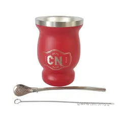 COSAS NUESTRAS - Mate De Acero Inoxidable - Kit De 3 Piezas rojo