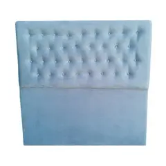 MUEBLES HVM - Respaldo a Piso HVM 2P Azul Petroleo Felpa