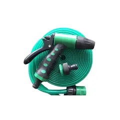 IMPORTCLICK - Manguera Flexible 1/2 Pulgada Rollo 20 MTS Pistola Acoples Verde