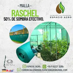 1880 - RASCHEL verde 50% 50 MTS X 4,20 MTS