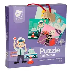 CLASSIC WORLD - Puzzle 4 En 1 Profesiones Medida 20x20 PB-C5