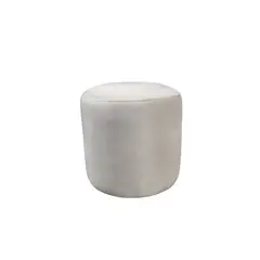 DISEÑOS VALESTRINI - POUF REDONDO FELPA CRUDO