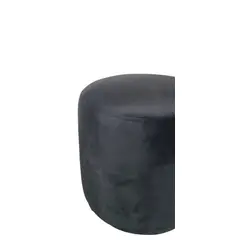DISEÑOS VALESTRINI - POUF REDONDO FELPA NEGRA