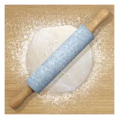 GENERICO - Uslero Gris Plástico con Mangos de Madera Cocina 31cm