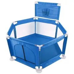 GENERICO - Corral Seguridad Niños Hexagonal Con Aro De Basket