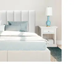 GENERICO - Respaldo tubular AL PISO FELPA BLANCO CRUDO 2 plazas