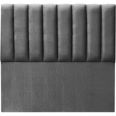 GENERICO - Respaldo Tubular AL PISO FELPA GRIS OSCURO SUPER KING