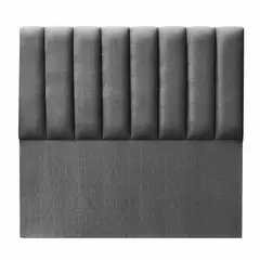 GENERICO - Respaldo TUBULAR AL PISO LINO GRIS OSCURO KING