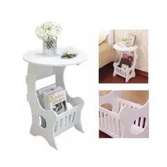 GENERICO - 2 Mesas Auxiliares Pequeña Revistera Adorno Decoración Multiuso