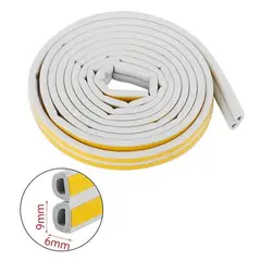 GENERICO - Burlete Cinta 5 Mts Aislante Térmico Adhesivo Puerta Ventana