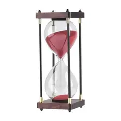 GENERICO - Reloj De Arena De Vidrio Con Marco De Madera Retro