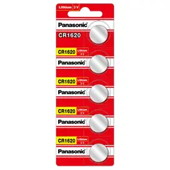 PANASONIC - Pack 5 Pilas Botón Litio Cr1216 3V