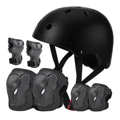 GENERICO - Set Protecciones y Casco Niño Niña Patines Bicicleta Mediano