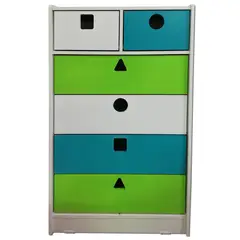 MUEBLES KIDS - Cajonera de 6 cajones Geométrica