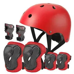 GENERICO - Set Protecciones y Casco Niño Niña Patines Bicicleta Mediano