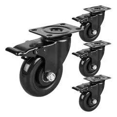DICAS - Ruedas Para Muebles Giratorias Con Freno 4 Pulgadas Set De 4
