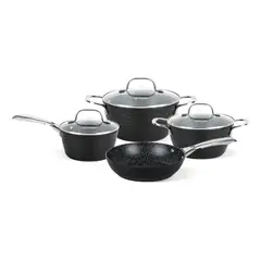 SIMPLIT - Batería de Cocina Antiadherente Black Copper 7 Pzs