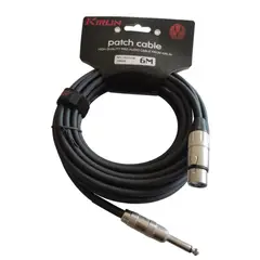 KIRLIN - Cable XLR-Plug 6,3mm de 6 mt MPC-282PN/BK 6M