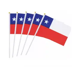 GENERICO - X 12 Bandera Chilena De Mano, Adornó 30 * 20 Cm Banderines