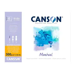 CANSON - Pad Montval 300Grs Grano Fino 12hj 18x25cm