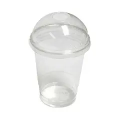 GENERICO - Vasos Plásticos Pet Con Tapa Tipo Domo 16oz 50 Unidades