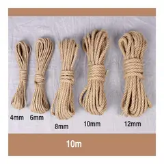GENERICO - Cuerda cañamo yute 10mm X 10 MTS