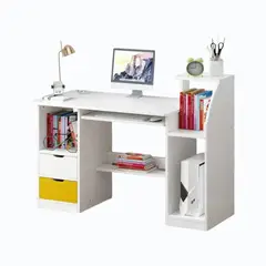IMPORTCLICK - Escritorio Mesa Librero Gaveta Computador Blanco
