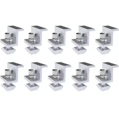 SOLIOT - Pack 10 Abrazaderas Final Panel Solar 40mm