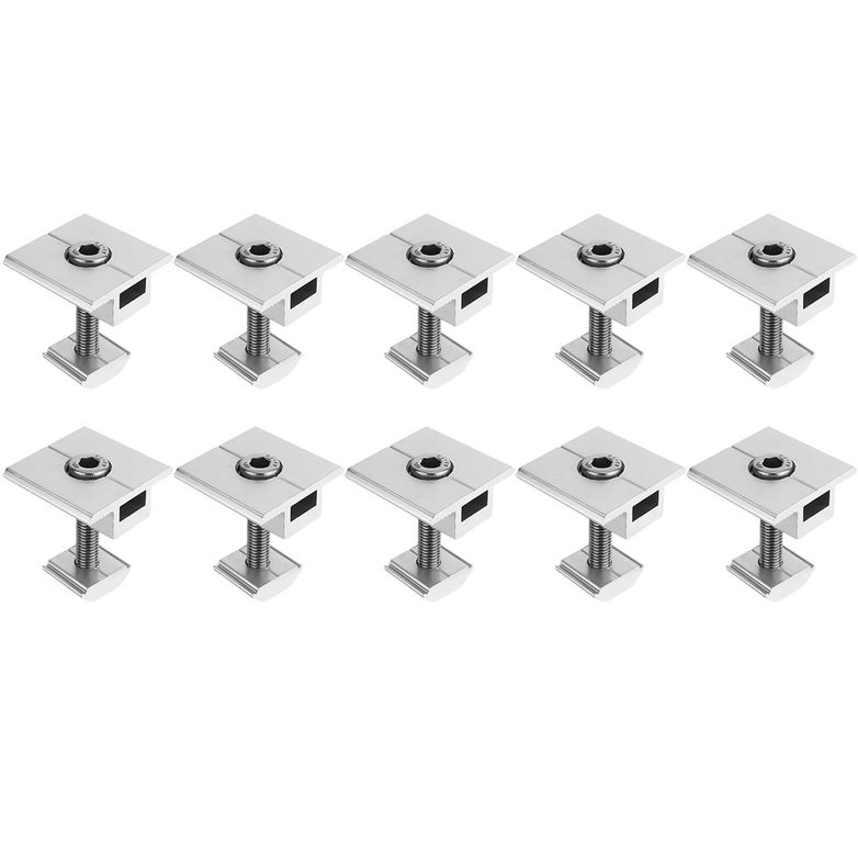 SOLIOT Pack 10 Abrazaderas Medio Panel Solar 40mm