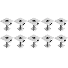 SOLIOT - Pack 10 Abrazaderas Medio Panel Solar 40mm