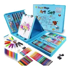 GENERICO - Set Kit De 208 Piezas Arte Para Niños Dibujo Portátil