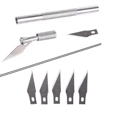 GENERICO - Cuchillo Bisturí Manualidades 6 Hojas