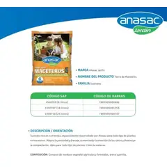 ANASAC - Tierra Para Maceteros 25 Litros Jardin