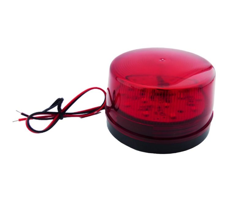 BALIZA LED STROBO 15 LED MINI ROJA 12 VOLT IDEAL PARA ALARMA COMUNITARIA