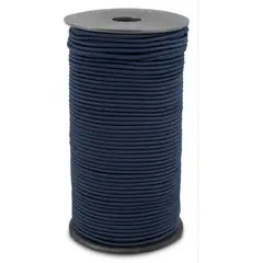 GENERICO - Cordon elastico cola de raton 3mm de diametro rollo 10mts azul marino