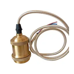 WANT - Soquete Lámpara Colgante E27 Dorado
