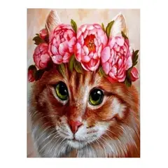 GENERICO - Kit Diamond Painting Pintura De Diamante - Gato 39