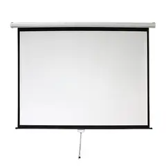 GENERICO - TELON MANUAL 178X178 CM BORDE NEGRO MECANISMO RETRACTIL