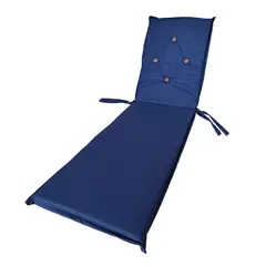 CHILENA CASAGRANDE - COJIN AZUL EN LONA POLIESTER UV PARA REPOSERA 55 x 5 x 190 cm