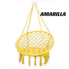 GENERICO - SILLA TIPO HAMACA COLGANTE AMARILLA ESPECIAL JARDIN O DORMITORIOS