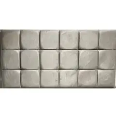 DULCES SUEÑOS - Respaldo Moderno 2 Plaza Diseño Rombo Beige claro Lino