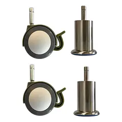 BLOCCARE - Pack Para Cama Rosen, CIC 2 Ruedas Logo + 2 Patas Satinadas